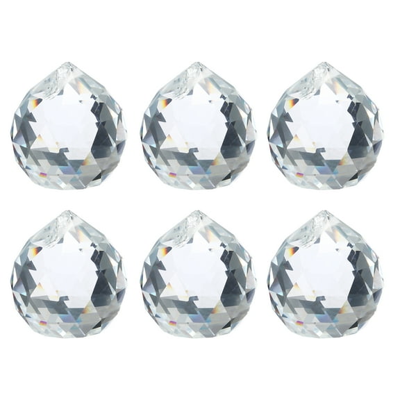 Uxcell 30mm Clear Crystal Ball Prism Chandelier Crystals Prisms Clear 6 Pack