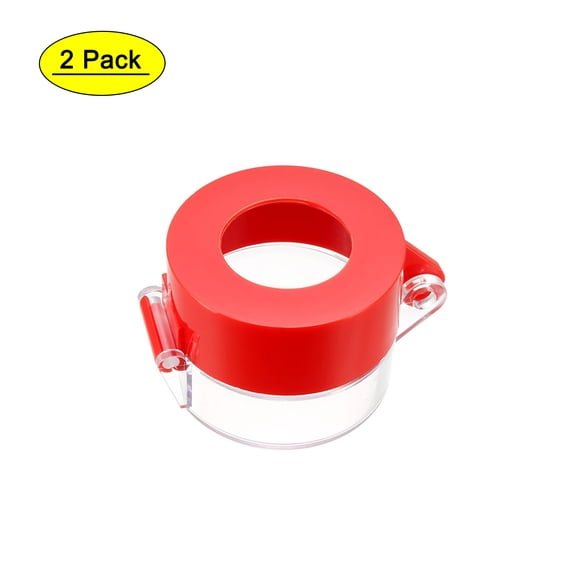 Uxcell 30mm Dia. 55x43mm Plastic Push Button Switch Cover Protector Red 2 Pack