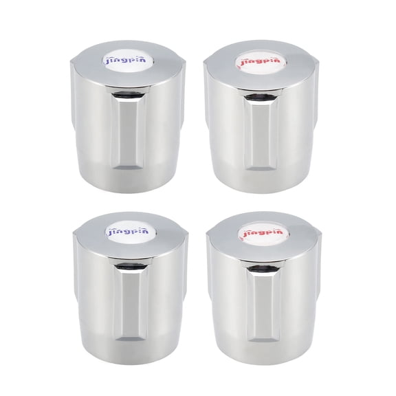 Uxcell 30mm Dia Universal Faucet Knob Handle Replacement Kit Silver Tone 4 Pack