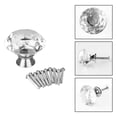 thumbnail image 1 of Uxcell 30mm Diamond Crystal Glass Drawer Knobs Home Kitchen Cabinet Cupboard Pull Handle Knobs,1,6,8,10,20pcs, 1 of 7