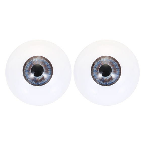 Uxcell 30mm Doll Eyes,1 Pair Realistic Acrylic Eyes Plastic Half Eyeballs for Dolls Masks Halloween Props Art Craft, Dark Blue Gray