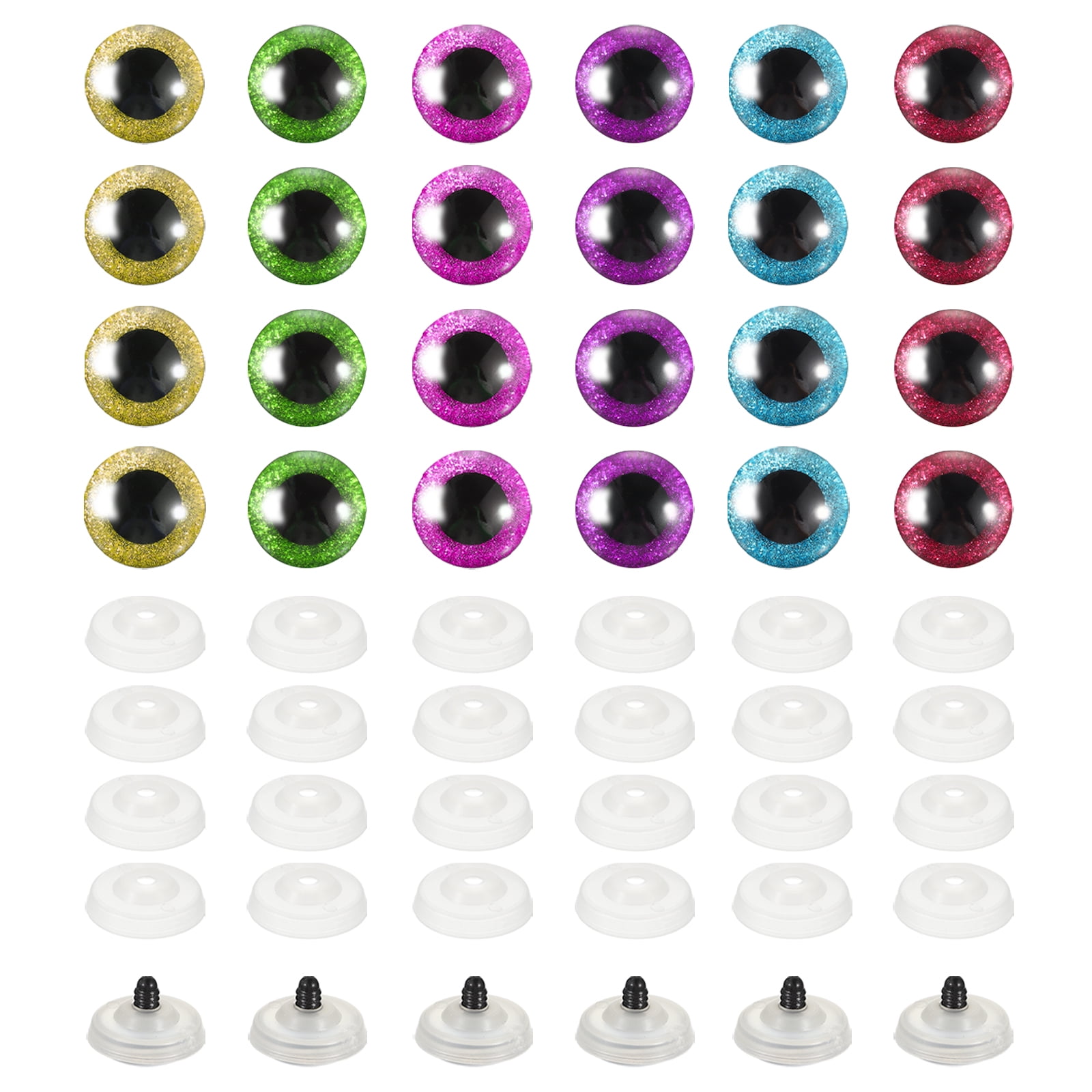 PATIKIL 50Pcs 16mm Safety Eyes For Dolls | Black Plastic Craft Eyes With Washers For Crochet Amigurumi - View #5