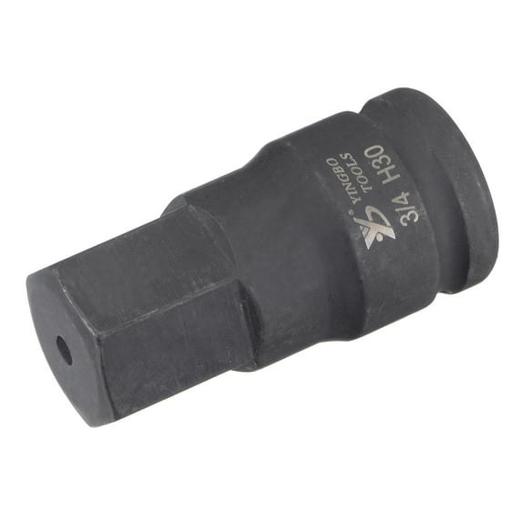 Uxcell 30mm Impact Hex Bit Socket, 3/4" Drive 110mm Length CR/MO Steel Metric Sizes