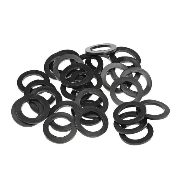 Uxcell 30mm O.D. 20mm I.D. 2.3mm Thick Rubber Flat Washer Gaskets 30 Count