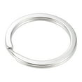 thumbnail image 1 of Uxcell 30mm O.D. Stainless Steel Flat Open Split Keyring Connector Silver Tone 30 Count, 1 of 4