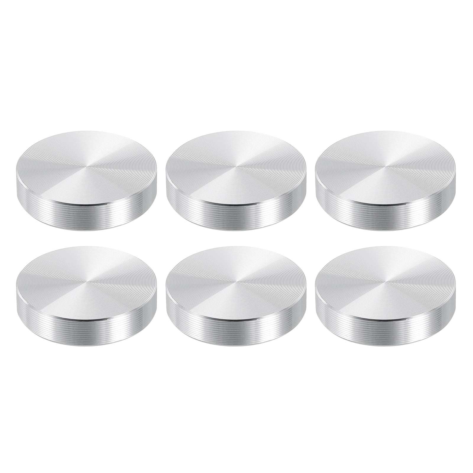 Uxcell 30mm Round Shape Aluminum Disc, 6 Pack M8 Thread 7mm Thickness ...