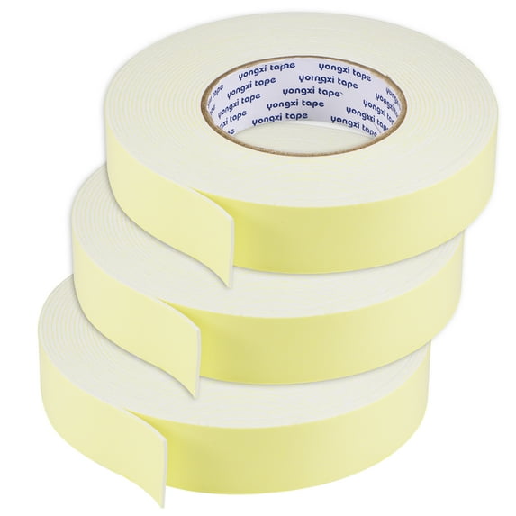 Uxcell 30mm Wide 1.5mm Thick 8m Long Self Adhesive EVA Sealing Foam Tape 3 Count