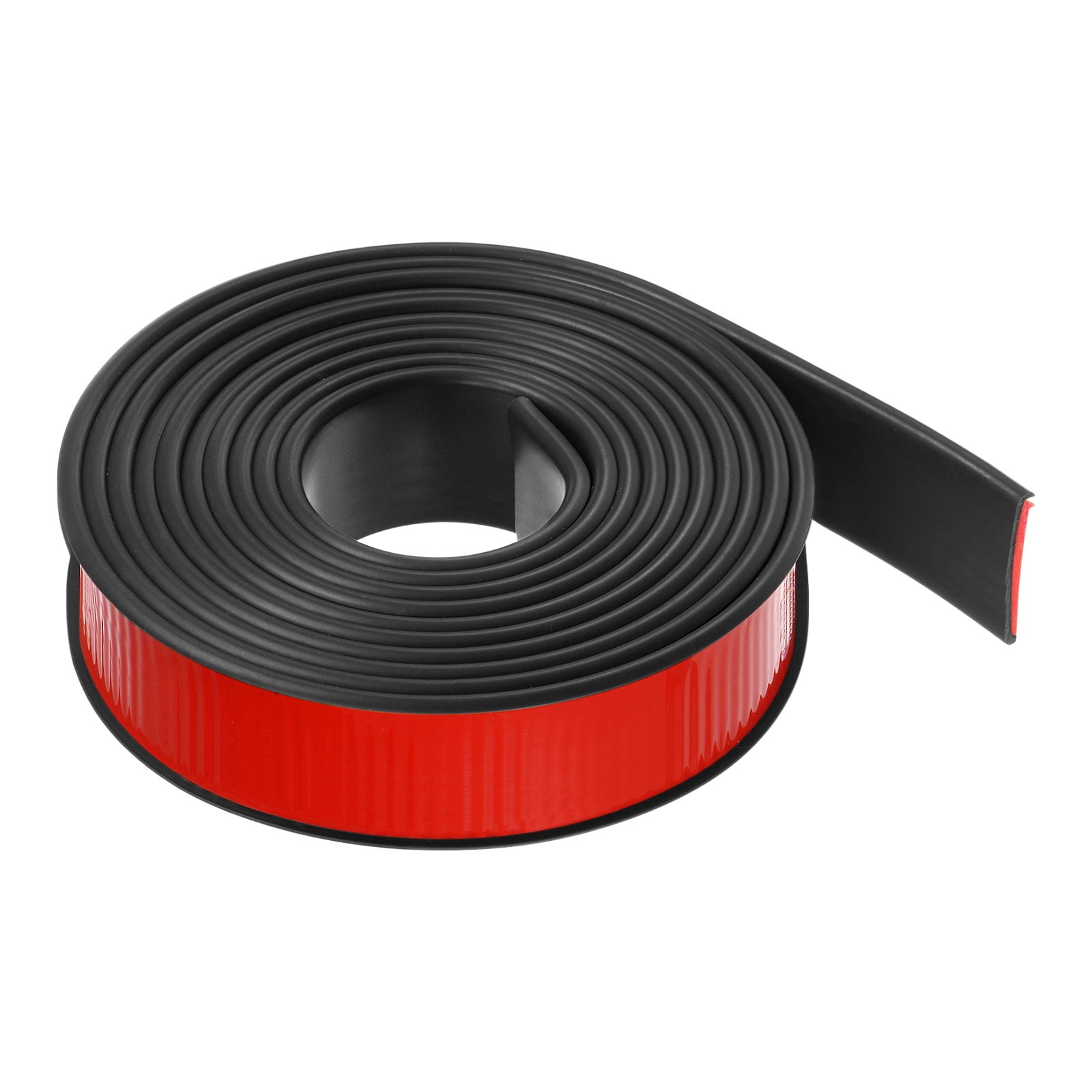 Uxcell 30mm x 3000mm Flexible TPE Self Adhesive U-Shape Veneer Edging Edge Banding Black