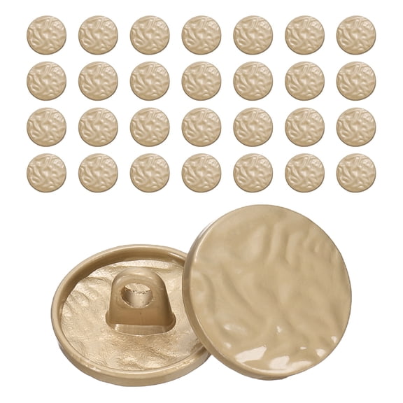 Uxcell 30pack Metal Shank Wrinkle Gold Buttons, 15mm / 0.6inch Wave Decorative Sewing Buttons for Men Women Uniforms Dresses Coat Suits Blazer DIY Crafts