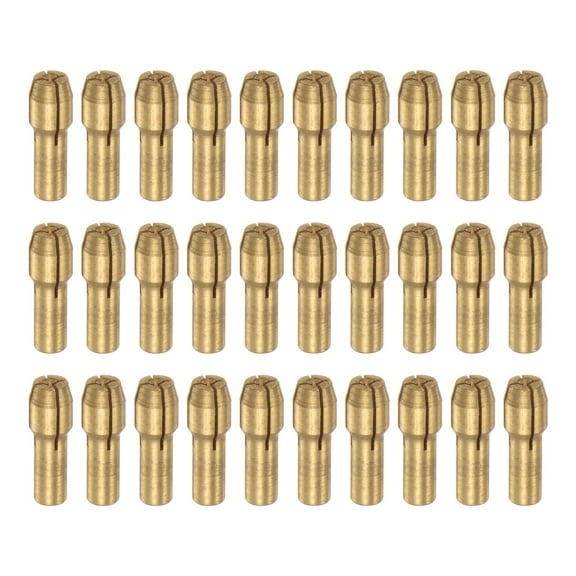 Uxcell 30pcs 0.5mm Brass Drill Chucks Collet Bit Sets for Rotary Tools, 4.3mm Shank