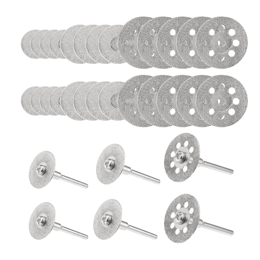 10Pcs Diamond Cutting Titanium Coating Disc Cut Wheels With 2Pcs Mandrel, For Rotary Tool Attachments 25mm