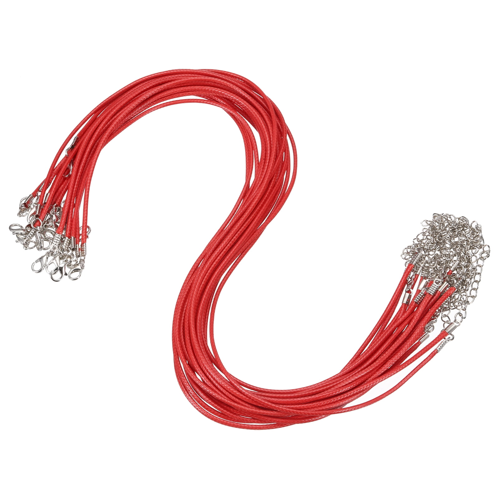 Uxcell 30pcs 18 Inch Waxed Necklace Cord, 1.5mm Bulk Necklace String ...
