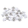thumbnail image 1 of Uxcell 30pcs 18L Fabric Cloth Covered Button 11.5mm 15/32" Round Metal Shank Satin Sewing DIY Craft Buttons for Bridal Wedding Suits Dress Blouses Sweaters, White, 1 of 7