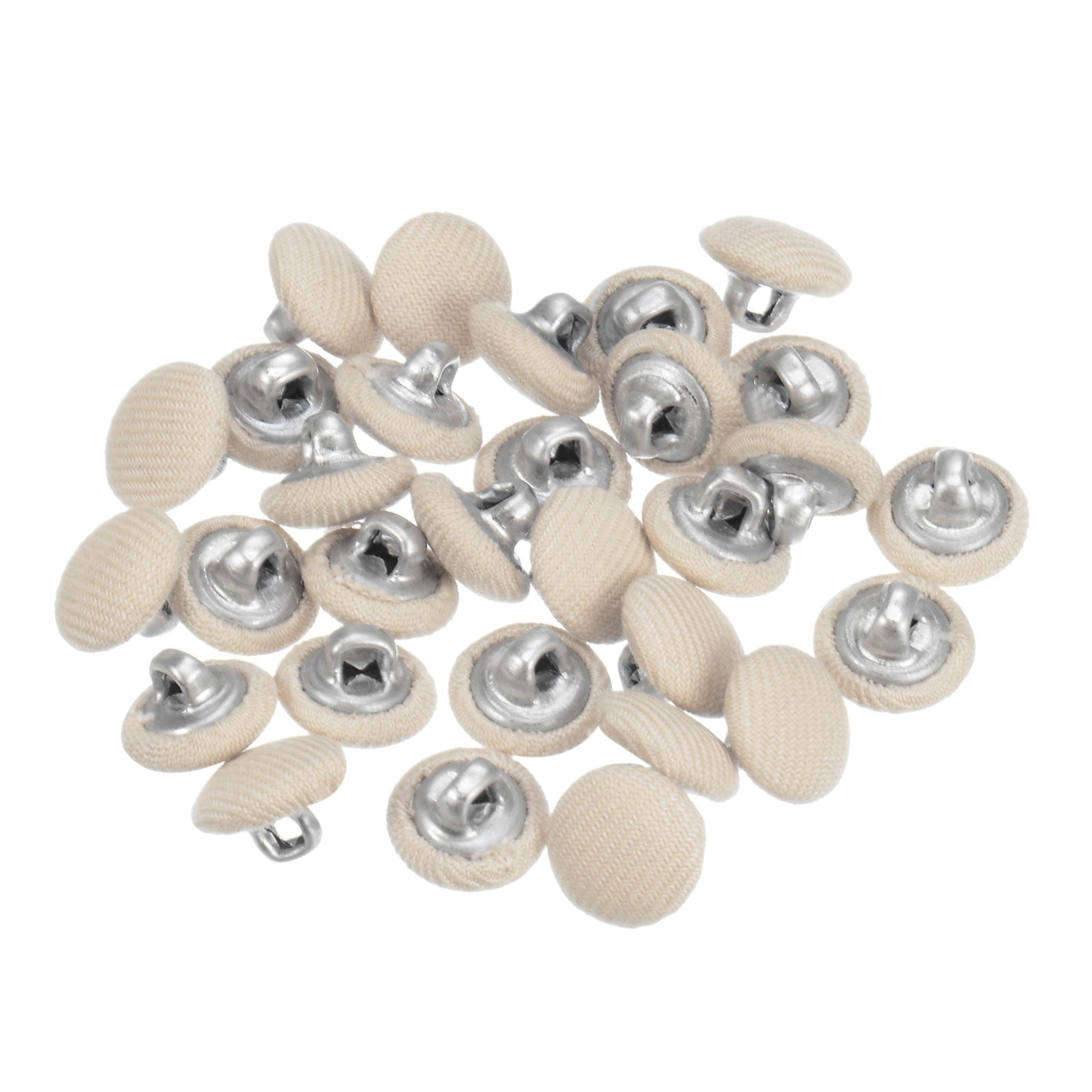 Square Button Cloth Uxcell 30pcs 18L Fabric Cloth Covered Button 11.5mm Metal Shank Round ...