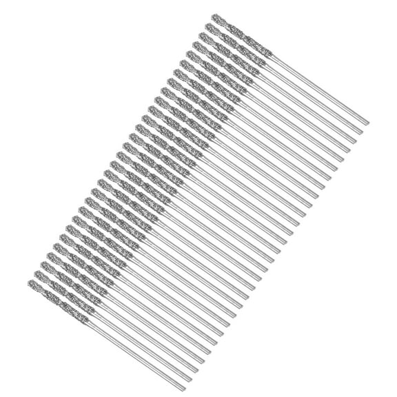 Uxcell 30pcs 1mm Metric Coated Twist Drill Bit Diamond High-Speed Steel Silver Tone