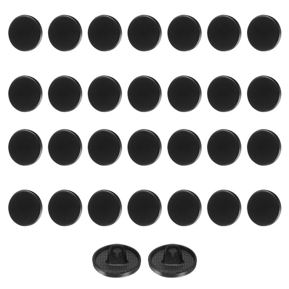 Uxcell 30pcs 20L Metal Round Flat Sewing Buttons 12mm Alloy Shank Craft Replacement Button for Men Women Suit Woolen Coat Shirt Trousers Sewing Crafts, Matt Black
