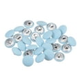 thumbnail image 1 of Uxcell 30pcs 24L Fabric Cloth Covered Button 15mm Metal Shank Round Sewing Buttons for Suits Dress Blouses, Blue, 1 of 5