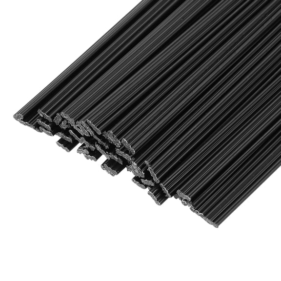 Uxcell 30pcs 8 Inch Plastic Welding Rods PP Welding Strips for Plastic Welder, Black