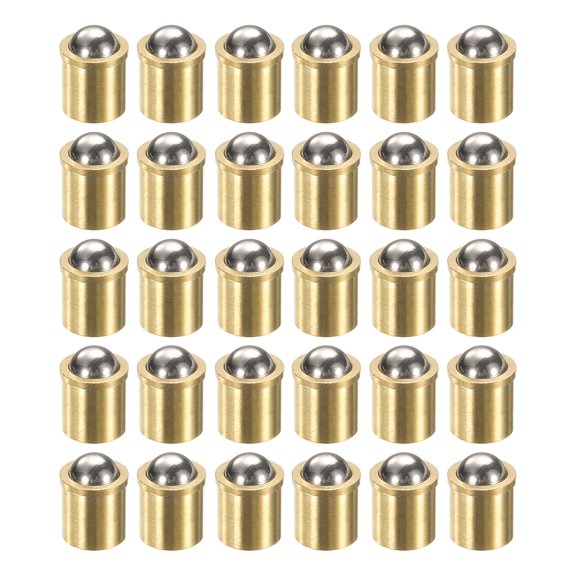 Uxcell 30pcs Ball Point Spring Plunger 8x9mm Brass Small Ball Plunger