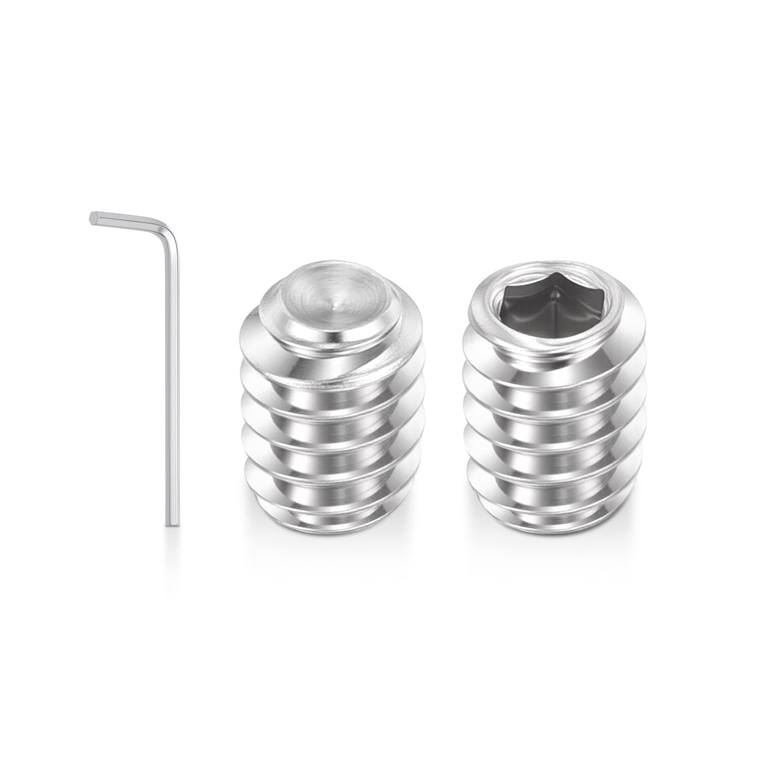Uxcell 30pcs Cup Point Hex Socket Set Screws - [#6-32x3/16
