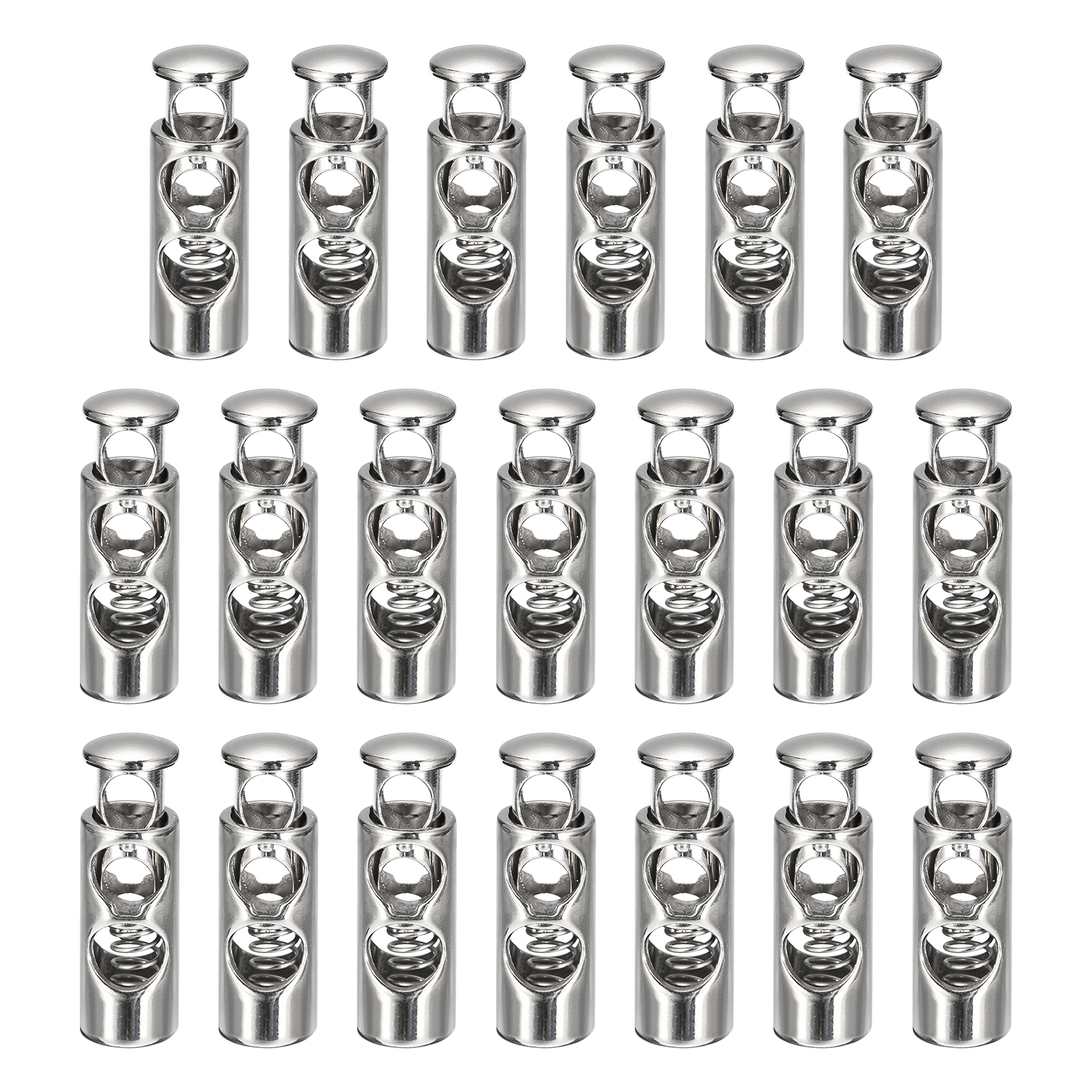 Small Spring Toggle Stopper Uxcell 30pcs Double Holes Spring Toggle Stopper Cord Stops Fastener ...
