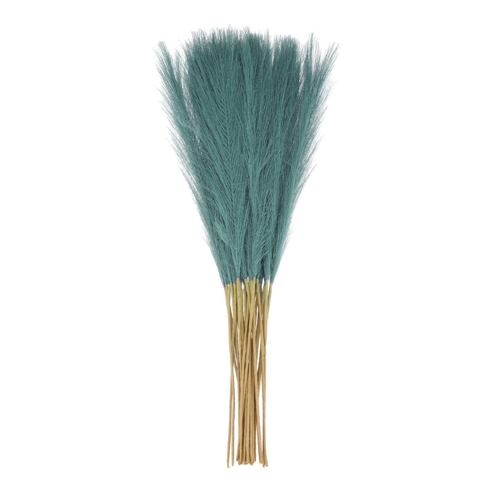 Uxcell 30pcs Dried Faux Pampas Grass 21 Inch Artificial Fake Fluffy Pampas Grass Decor for Fall Home Vase Floor Table Wedding Decorations, Blue Green
