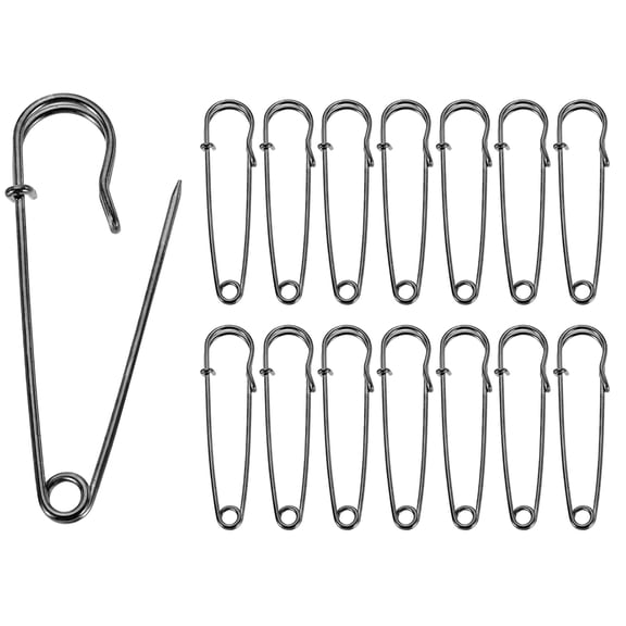 Uxcell 30pcs Safety Pins 60mm Electroplated Large Safety Pin for Clothes, Gun