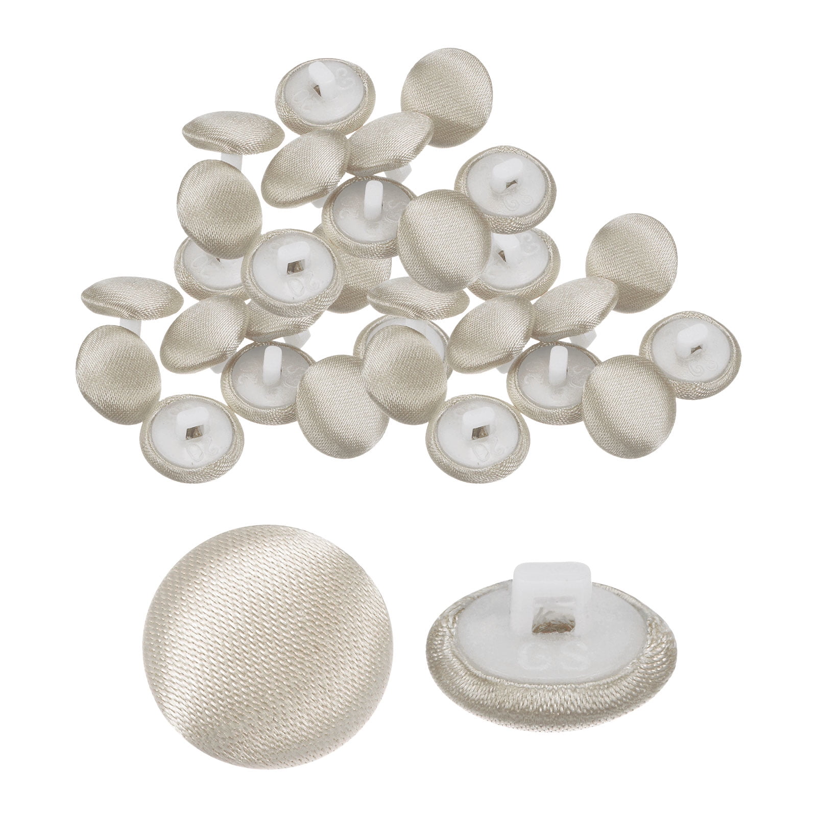 Uxcell 30pcs Satin Buttons 0.5" Smooth Satin Covered Round Buttons with Shank for Bridal Wedding Dress, Light Grey - Walmart.com Uxcell 30pcs Satin Buttons 0.5" Smooth Satin Covered Round Buttons with Shank for Bridal Wedding Dress, Light Grey - Walmart.com