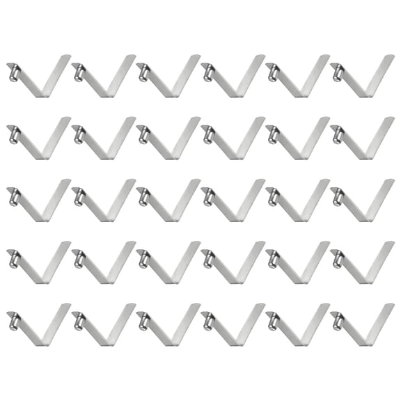 Uxcell 30pcs Single Button Kayak Paddle Snap Spring Clip 5.8x8x44mm V-Shaped Solid Telescopic Locking Tube Clips