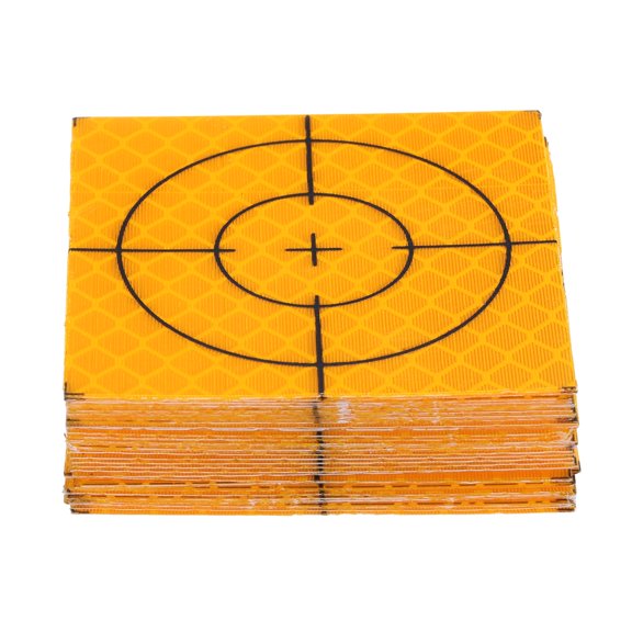 Uxcell 30pcs Survey Reflector Sheet 50x50mm Self-Adhesive Survey Target Mark Yellow