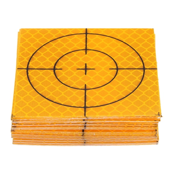 Uxcell 30pcs Survey Reflector Sheet 60x60mm Self-Adhesive Survey Target Mark Yellow