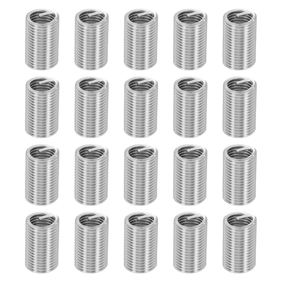 Uxcell 30pcs Wire Thread Inserts M12 x 1.75 x 3D Metric Helical Threaded Sleeve