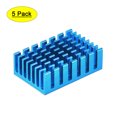thumbnail image 1 of Uxcell 30x20x10mm Thermal Pad Aluminum Heatsink Electronic Radiators Blue 5 Pcs, 1 of 5