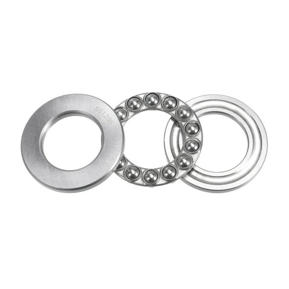 Uxcell 30x52x16mm S51206 Thrust Ball Bearing Stainless Steel with Washers