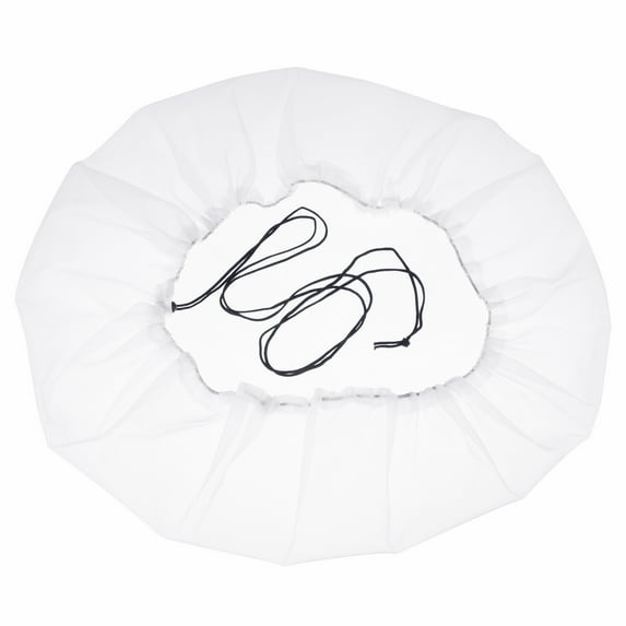 Uxcell 31.5" OD Rain Barrel Mesh Cover Net Cover with Drawstring Netting Screen Rain Bucket Protector,, White