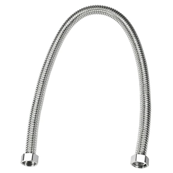 Uxcell 31.5" Stainless Steel Corrugated Flexible Water Line G3/4 Female Thread Connector with Washer