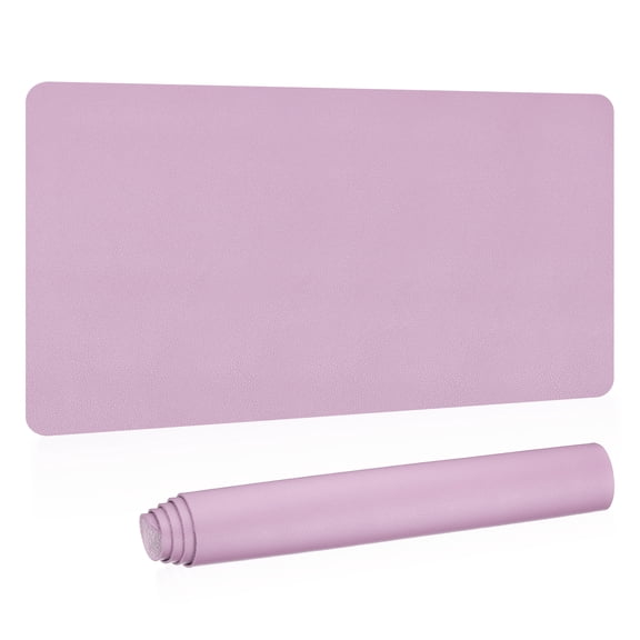 Uxcell 31"x15" Large Desk Mat, PU Leather Dual Side Large Desk Pad, Purple