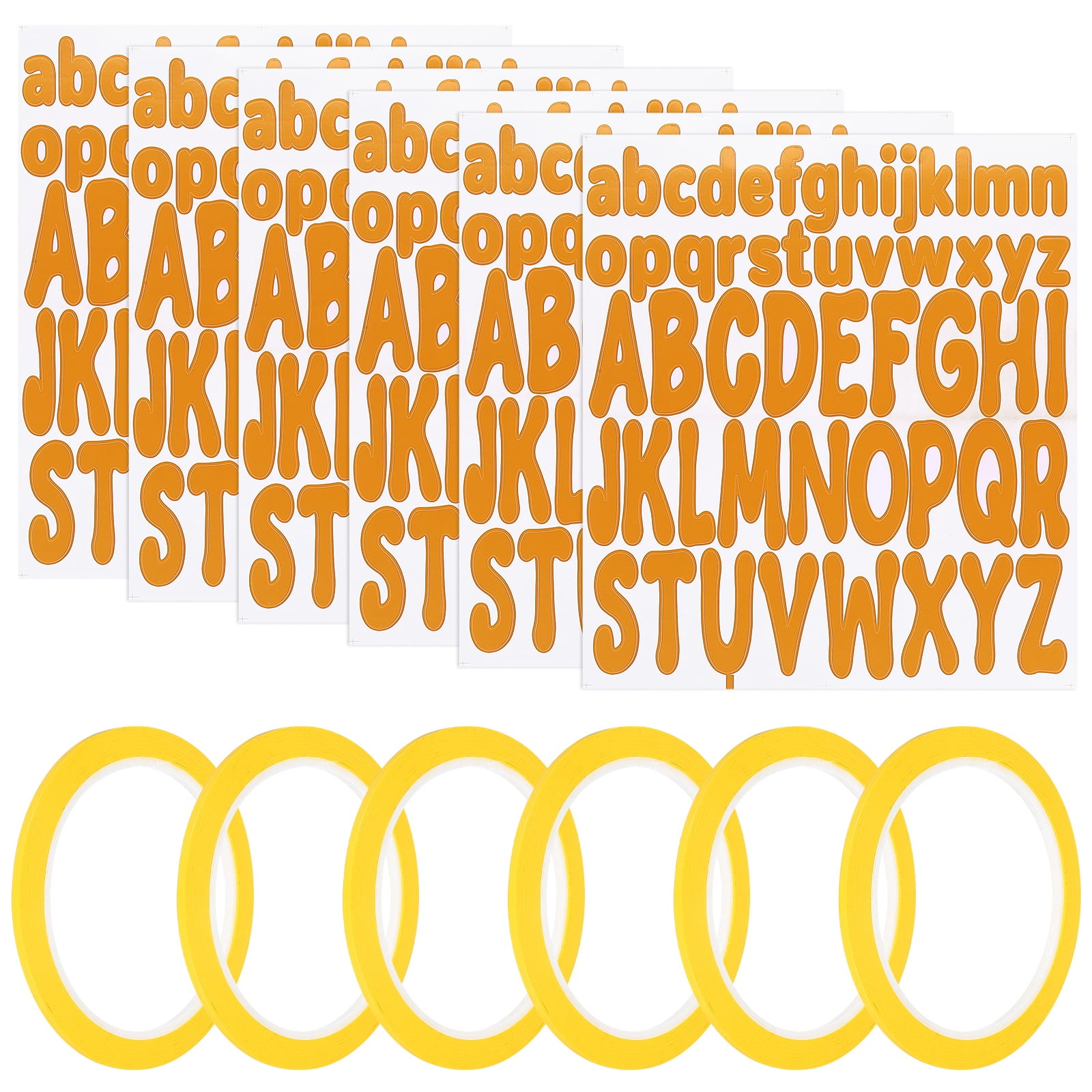 Orange Sticker Letters Uxcell 312Pcs 2+1