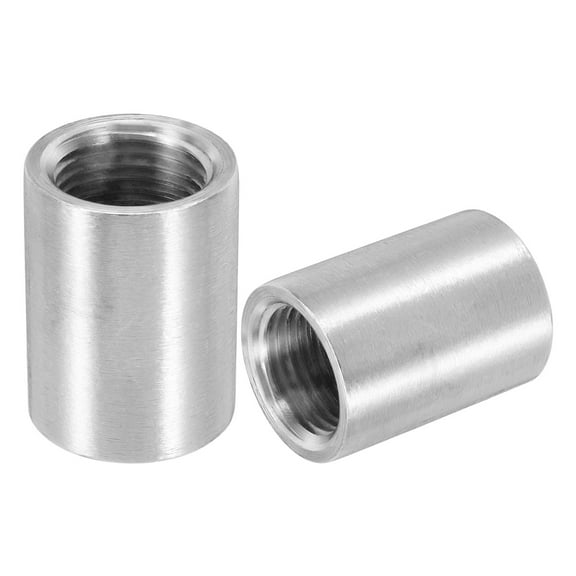 Uxcell 316 Stainless Steel 1/2 NPT Female Half Threaded Weldable Weld Coupling 2 Pack