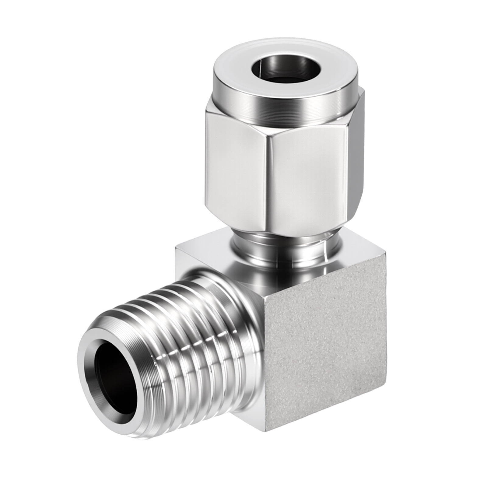 Uxcell 316 Stainless Steel Compression Tube Pipe Fitting, 90 Degree ...