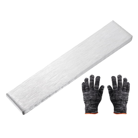 Uxcell 316 Stainless Steel Flat Bar, 3/16"(5mm)T x 13/16"(20mm)W x 3-15/16"(100mm)L Steel Bar with Gloves Stock Brushed Finish Trim Strips Sheet for Industry Craft Making