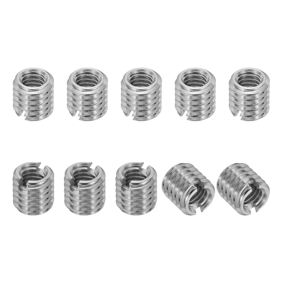 Uxcell 316 Stainless Steel Thread Adapters Sleeve Reducing Nut, 10 Pcs M6 x 1.0 Male to M4 x 0.7 Female Repairing Insert Nut Screw Reducer Conversion Fastener 5mm