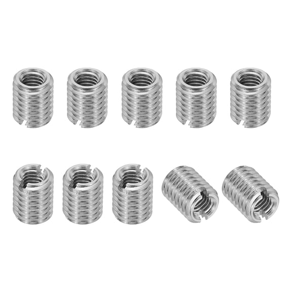 Uxcell 316 Stainless Steel Thread Adapters Sleeve Reducing Nut, 10 Pcs M8 x 1.25 Male to M5 x 0.8 Female Repairing Insert Nut Screw Reducer Conversion Fastener 12mm