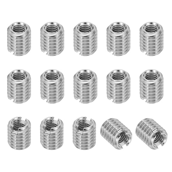 Uxcell 316 Stainless Steel Thread Adapters Sleeve Reducing Nut, 15 Pcs M5 x 0.8 Male to M3 x 0.5 Female Repairing Insert Nut Screw Reducer Conversion Fastener 5mm