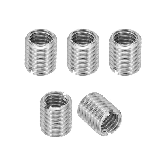 Uxcell 316 Stainless Steel Thread Adapters Sleeve Reducing Nut, 5 Pcs M10 x 1.5 Male to M8 x 1.25 Female Repairing Insert Nut Screw Reducer Conversion Fastener 10mm