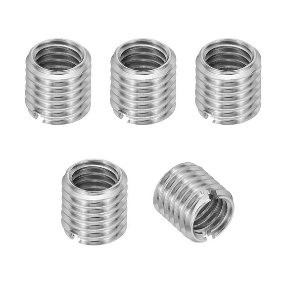 Uxcell 316 Stainless Steel Thread Adapters Sleeve Reducing Nut, 5 Pcs M10 x 1.5 Male to M8 x 1.25 Female Repairing Insert Nut Screw Reducer Conversion Fastener 8mm