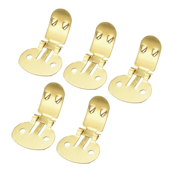 Uxcell 31mm x 19.5mm Iron Blank Shoe Clips for DIY Crafts Gold Tone 10 Pack