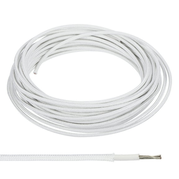 Uxcell 32.8 Ft 14 AWG High Temperature Wire -30-200 Degree Celsius Insulated White