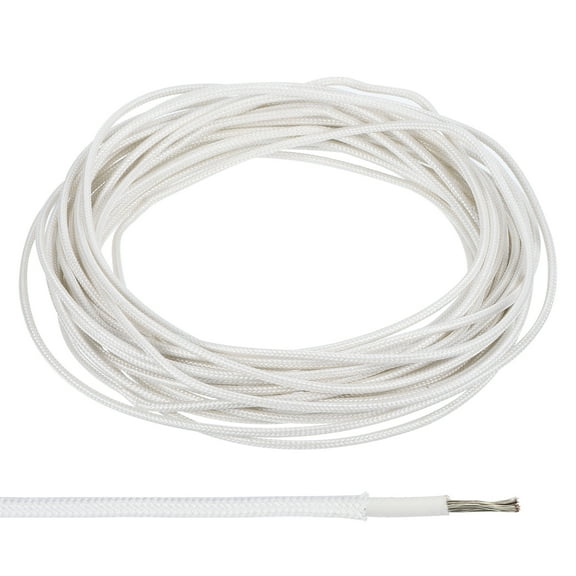 Uxcell 32.8 Ft 18 AWG High Temperature Wire, -30-200 Degree Celsius Insulated, White