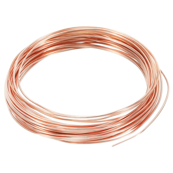 Uxcell 32.8Ft Solid Bare Copper Wire 18 Gauge 99.9% Pure Copper Wire Soft Beading Wire for Indoor Bonsai Pots